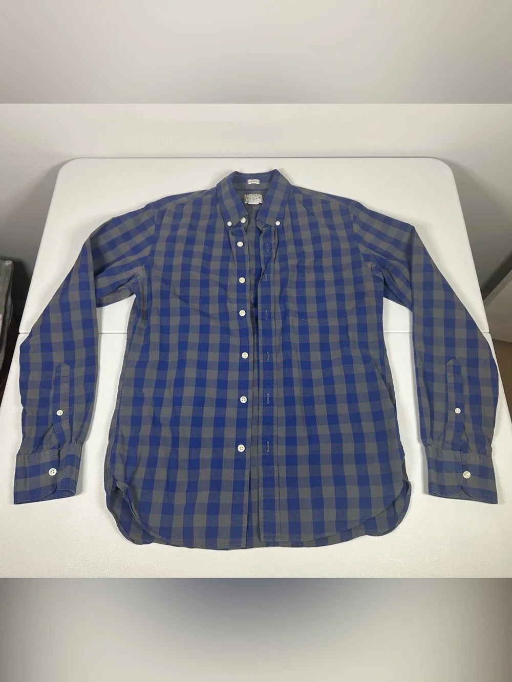 J. Crew Gingham Plaid Slim Fit Button Down Shirt